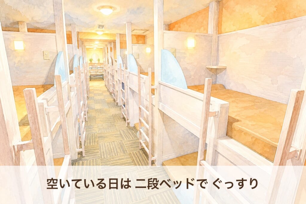 こみちの湯 ほのか 宿泊 二段ベッド